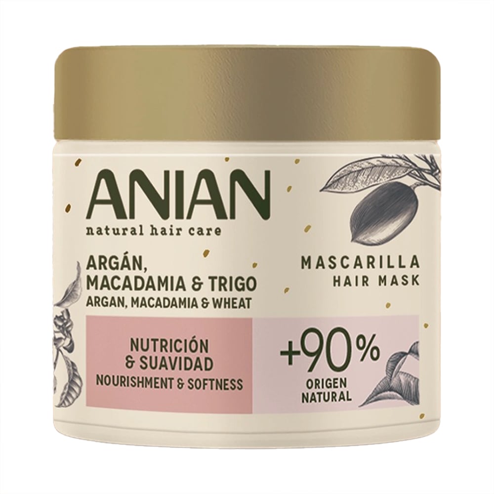 Маска Anian Argan, Macadamia &amp; Wheat Nourishment &amp; Softness Hair Mask для пошкодженого волосся, 350 мл